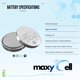 thumbnail image 5 of Batería MaxyCell CR2450 3V de Litio Tipo Moneda Paquete de 6, 5 of 9
