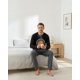 thumbnail image 2 of Pijama Hombre Algodón Estampado Garfield Negro negro S, 2 of 7
