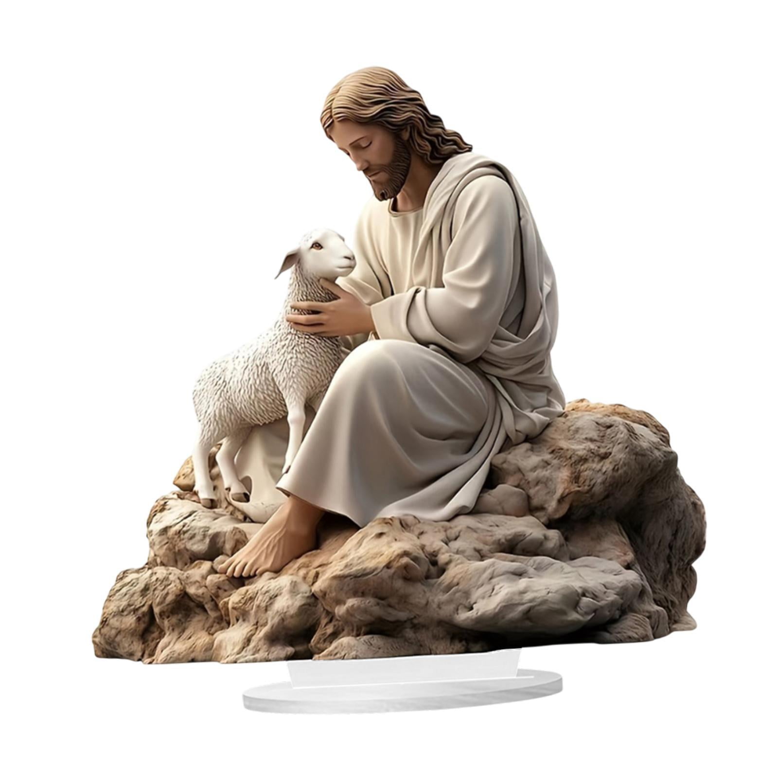 Bothyi - Ornamento De Mesa De Jesús Decoración De La Mesa Del Centro De Regalo Plano Para La Oficina Para La Oficina