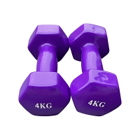 Linea Sport - Par De Mancuernas 4Kg Total De 8Kg Hexagonales De Vinilo