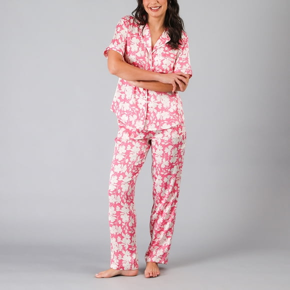 Set Camisero + Pantalon Satin Print Flores Mujer 33824-250