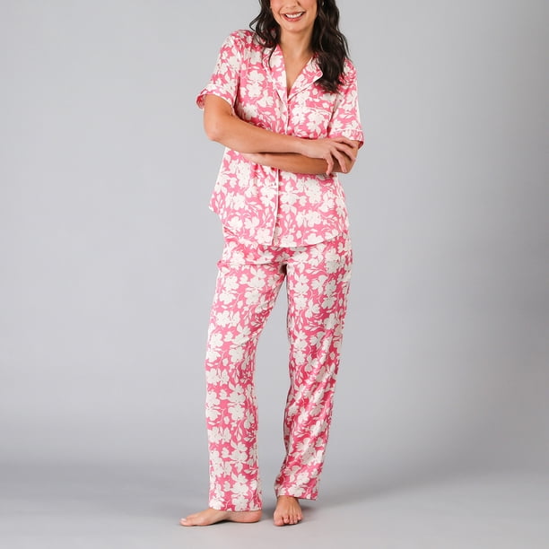 Set Camisero + Pantalon Satin Print Flores Mujer 33824-250