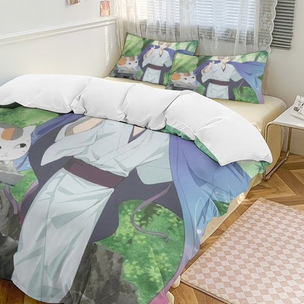 Natsume's Book of FriendsCartoon Collection 3-Piece Comforter Set, Personalized Bedding Decor for Kids And Teens Bed Sheets