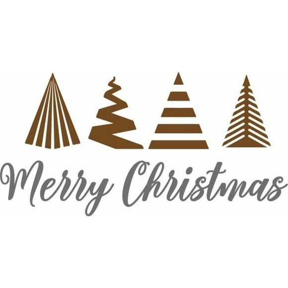 Decomural Merry Christmas Festive Trees WS-50045