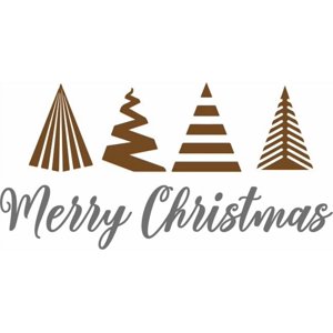 Rienda Libre Graphics - Decomural Merry Christmas Festive Trees Ws-50045