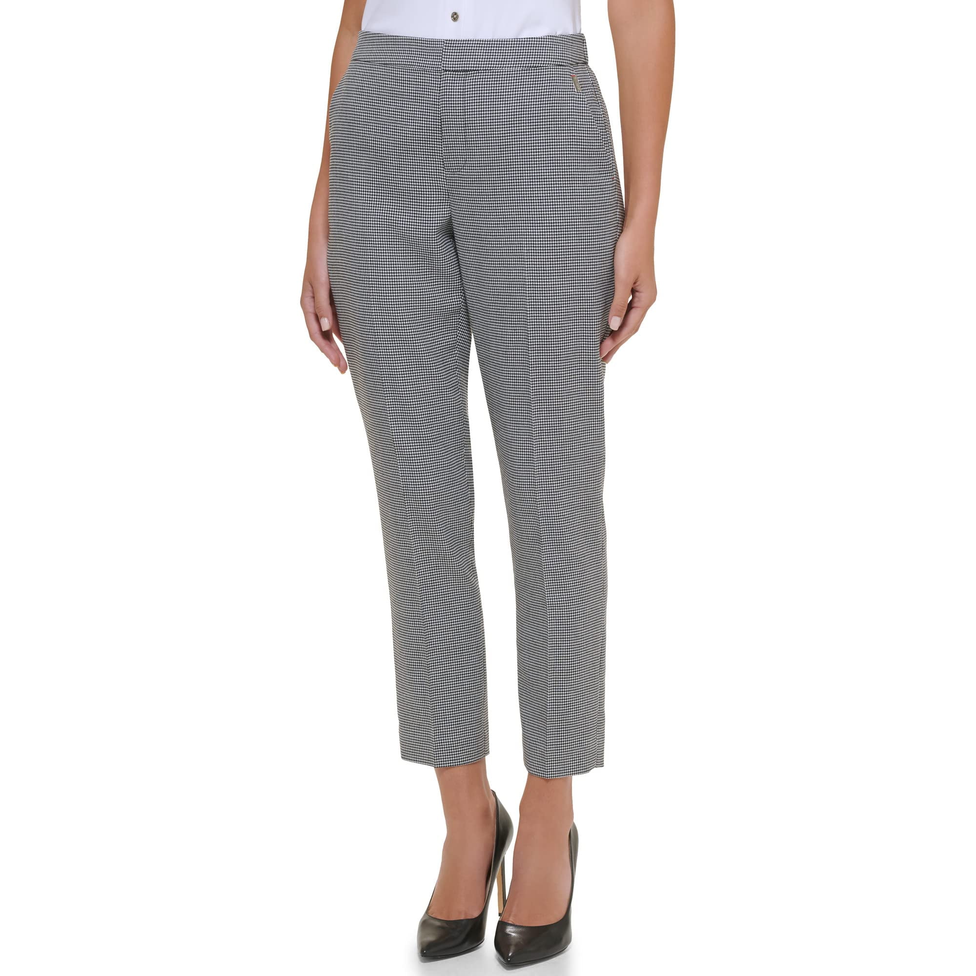 Pantalones Tommy Hilfiger Sloane Para Mujer Negro/marfil Talla 12
