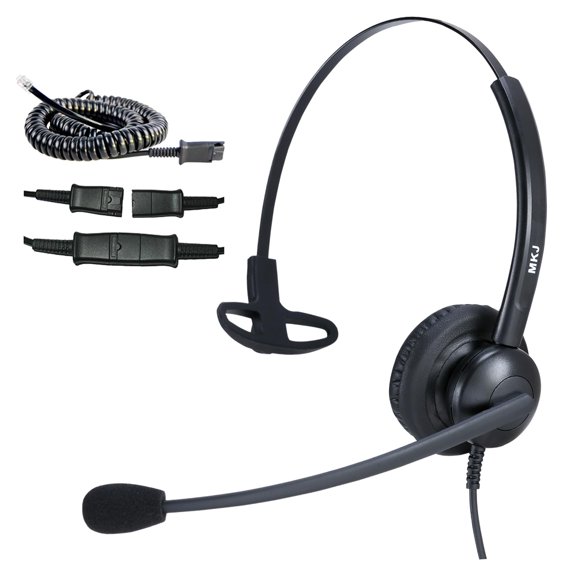 Auriculares de teléfono MKJ para teléfonos Cisco con micrófono con cancelación de ruido