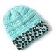 thumbnail image 2 of Gorro De Lana Color Nube Y Borde Animal Print Cian Talla Estándar, 2 of 2