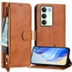 thumbnail image 1 of FOXDOCK Funda Tipo Cartera para Tecno Camon 40 Pro 4G Cuero PU con Cremallera y Correa de Muñeca, Ranuras para Tarjetas, Soporte Plegable, Cierre Magnético, 1 of 5