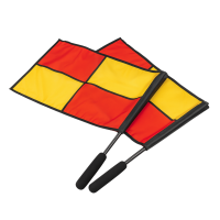 Linea Sport - Set De 2 Banderines De Árbitro Profesional Con Mango De Espuma