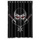 thumbnail image 1 of Cortina de ducha de calavera ninja con ganchos (122 x 183 cm), 1 of 3