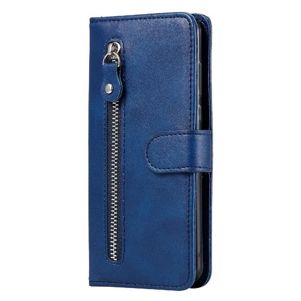 Funda con Cremallera para Xiaomi POCO M3 PRO 5G, Carcasa Cartera de Cuero PU con Soporte y Tarjetero