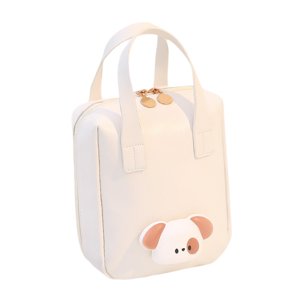 Ioensy - Bolsa De Maquillaje Para Mujer, Bonita Bolsa De Aseo De Viaje Para Artículos De Tocador, Cosméticos Nupciales, Color Blanco