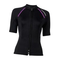 Magideal - Traje De Neopreno Para Mujer, Parte Superior, Para Buceo, Piragüismo, Surf, Chaqueta Con Cremallera Frontal Para Mantener El Calor, Kayak M