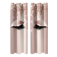 Bothyi - Cortinas Opacas De 2 Paneles Para Oscurecer La Habitación Con Ojales Para Ventana, Cortinas Para El Hogar, 59 X 65 Pulgadas, Color Rosa