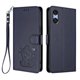 thumbnail image 1 of Funda Volteable con Diseño de Gato para Sony Xperia 10 VI, Azul, 1 of 6