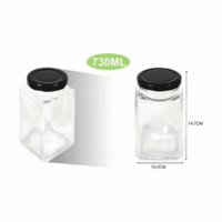 Genérico - Botella De Vidrio 730Ml Tapa Negra