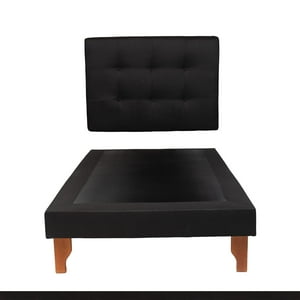 Diseños Valestrini - Cama De Plaza Y Media Lino Negro