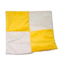 Máxima Design - Funda Cojín Gabriela Blanco Amarillo Felpa 50X50 Cm