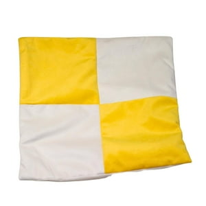 Máxima Design - Funda Cojín Gabriela Blanco Amarillo Felpa 50X50 Cm