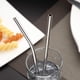 thumbnail image 4 of Utensilios portátiles, juego de cubiertos para viajes y camping, 8 piezas que incluye cuchillo, tenedor, cuchara, palillos, cepillo de limpieza y pajitas, estuche portátil, juego de cubiertos de acero, 4 of 7