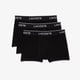 thumbnail image 1 of Bóxers Lacoste Essentials para Hombre, Algodón Estirado, Paquete de 3, Negro, 1 of 3