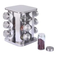 Genérico - Condimentaros Especieros Metálico Giratorio 12 Frascos 04136