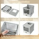 thumbnail image 2 of Caja de arena para gatos AiQinu plegable de acero inoxidable con tapa XL, 2 of 3