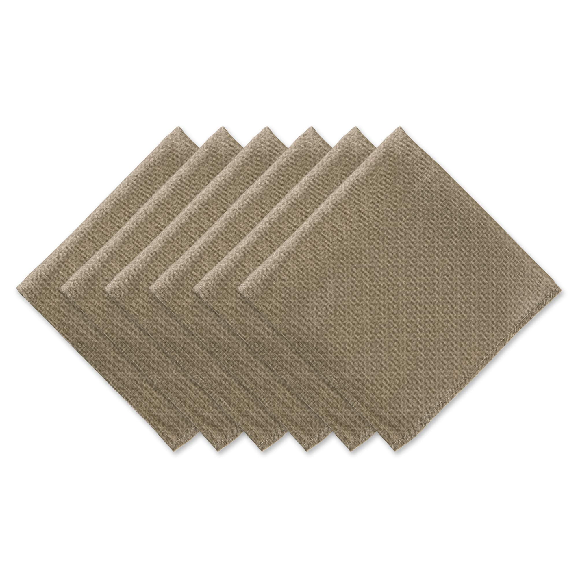 Set De Servilletas Dii 51x51 Cm Poliéster Color Piedra, 6 Piezas