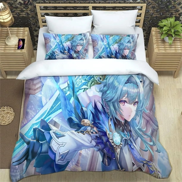 Anime Genshin Impact Bedding Set Boys Girls Duvet Cover Pillowcase Bed Kids Adult Duvet Duvet Cover