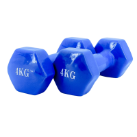 Linea Sport - Par De Mancuernas 4Kg Total De 8Kg Hexagonales De Vinilo