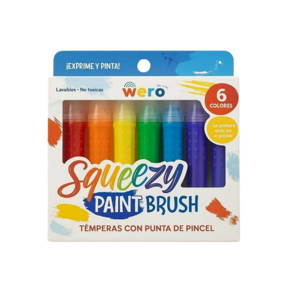 Wero tempera con punta de pincel/6 colores