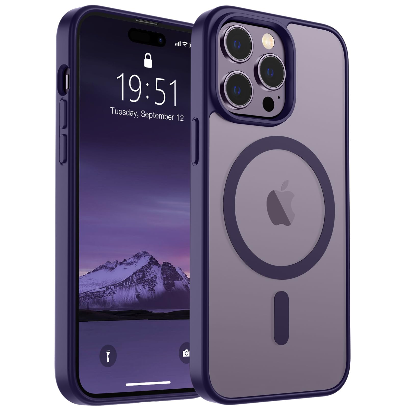 Funda Magnética Supfine Iphone 14 Pro Max Morado Oscuro