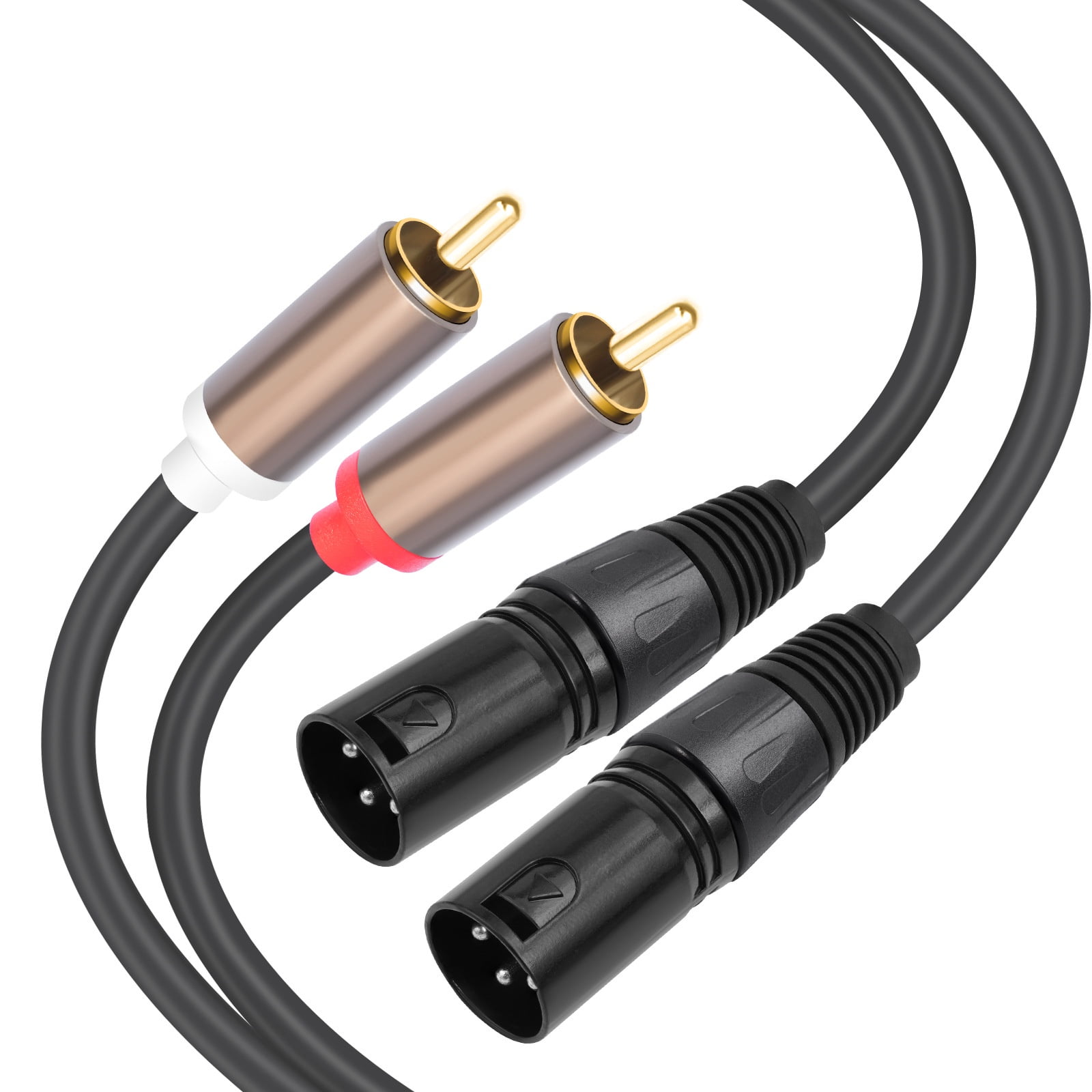 Genérica - Cable Audio 2 Xlr Plug M A 2 Rca Profesional 1,5 Metros