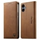 thumbnail image 1 of Funda Billetera de Cuero para [Samsung Galaxy A08], Bloqueo RFID, Tarjetas y Soporte Marrón, 1 of 5