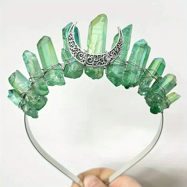Gorgeous Crystal Quartz Crown Rhinestone Tiara - Perfect for Weddings & Parties!