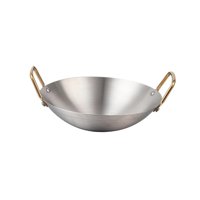 Bothyi - Wok De Acero Inoxidable Para Uso Doméstico, Sartén Para Saltear Carne Y Verduras, 26 Cm