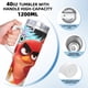 thumbnail image 5 of Angry Birds 2 Vaso aislado de acero inoxidable con asa, diseño temático, regalo para familia, amigos y fans; incluye pajita y encaja en el portavasos estándar, 40 oz, 5 of 6