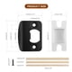 thumbnail image 5 of Placa de cerradero para puerta Newlaking, negro mate, ajustable, 1 pieza, 5 of 8