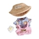 thumbnail image 1 of Ropa Para Muñecas De Peluche, Camiseta Para Vestir Muñecas, Pantalones Con Sombrero Y Flores, Traje Para Muñecas, Camiseta Con Cuadrícula De Oso Azul, 1 of 3