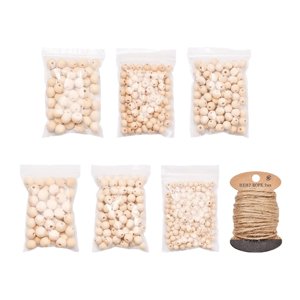 Bothyi - Cuentas Espaciadoras Redondas De Madera, Suministros Para Manualidades Diy Para Hacer Joyas, Casa De Campo