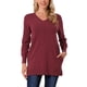 thumbnail image 1 of INSPIRE CHIC Suéter de Mujer para Otoño Invierno Cuello en V Manga Larga Suéter Oversize con Bolsillos Suelto Grueso Túnica Jersey Talla L Rojo Vino, 1 of 6