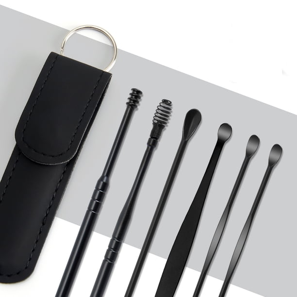 6PCS Ear Cleaner Wax Removal Tool Earpick Sticks Earwax Remover Curette Ear Pick Cleaning Ear Cleanser Spoon Health Care Earpick