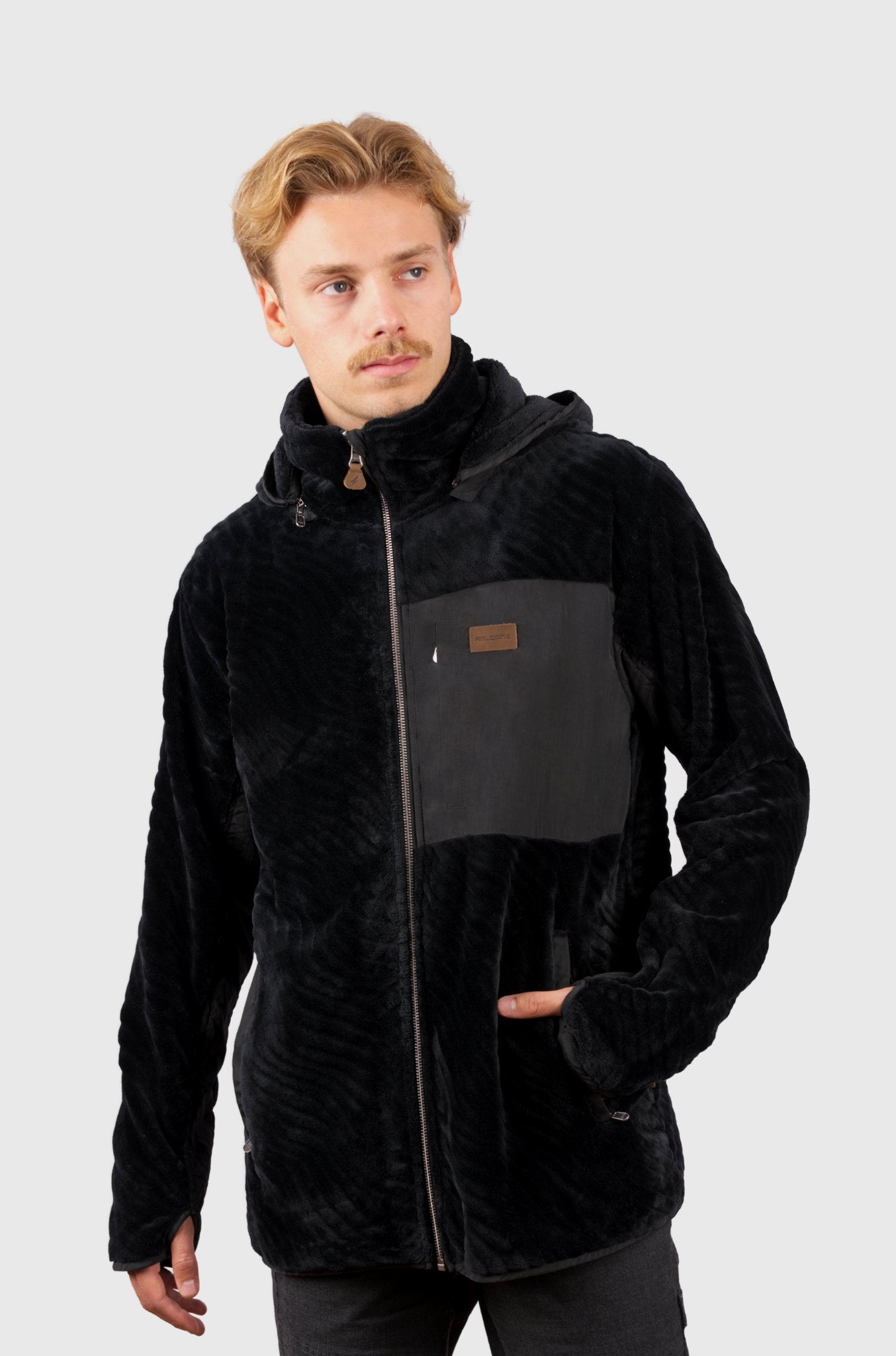 Chaqueta Shaggy Waves Negro Hombre Falcone