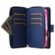 thumbnail image 4 of Funda Cartera con Cremallera y Correa para iPhone 15 Pro Soporte y Tarjetero Azul, 4 of 6