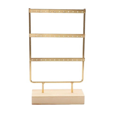 Ioensy - Soporte Para Aretes Con Agujeros Pendientes Colgantes Joyas Toalla Metal Para Mujeres 3 Capas