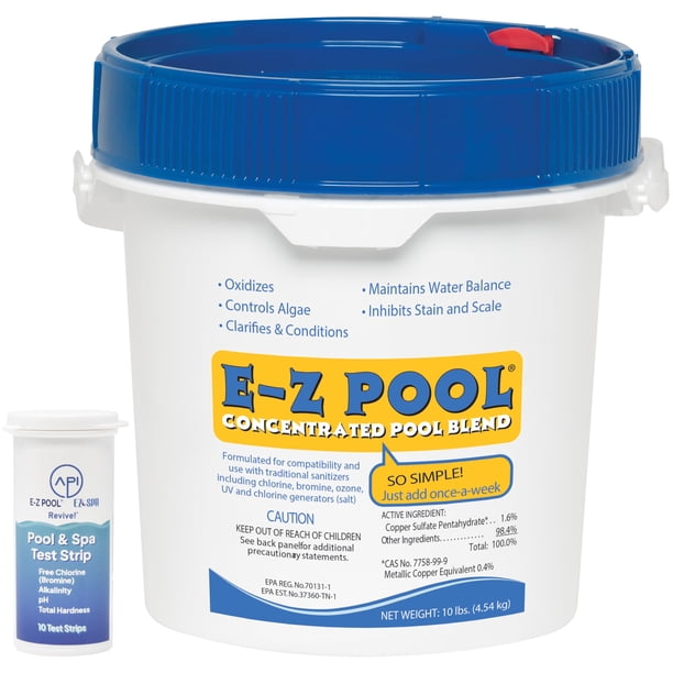 E-z Pool Mezcla Concentrada para el Cuidado de la Piscina 4,5 kg con Tiras Reactivas