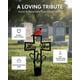 thumbnail image 2 of Placa conmemorativa metal cementerio recuerdo cardenal decoración tumba con cruz, 2 of 6