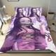 thumbnail image 1 of Demon Slayer Chica Nezuko Conjunto de sábanas temático, trío de piezas, cómodo y amigable con la piel, diseño único, regalo de decoración para el hogar para familiares, amigos y fans,173cm *218cm, 1 of 6