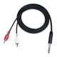 thumbnail image 3 of 1 pieza de 6,35 mm a 2RCA Cable 1,5 M de longitud interconexión 35 mm receptores chapado en oro doble adaptador de sonido estéreo Cable RCA, 3 of 5